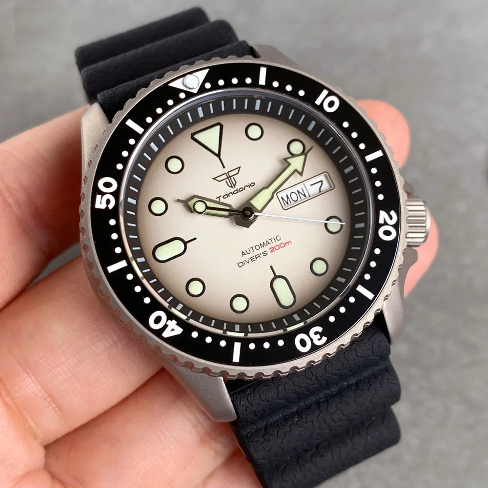 Tandorio TD251 Ti-2 Titanium Skx007 Diver NH36 41mm Cerami