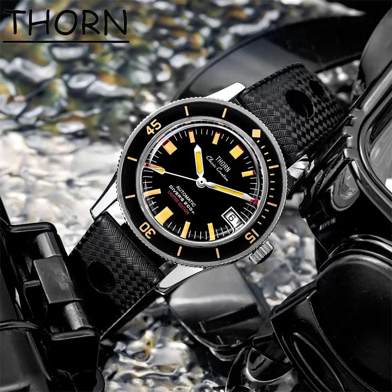 Thorn Titanium Pt5000 Movt fifty fathoms watch T006 20ATM 38MM Sapphire Dive